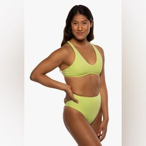 Jolyn Bikini Top & Bottoms: Aster Top and Natia Bottom Limeade Color Size Large